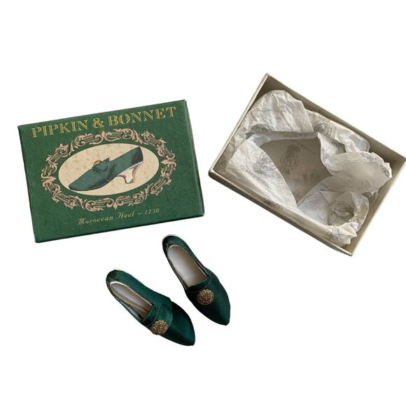 Pipkin & Bonnet Moroccan Heel 1730 Vintage Miniature Mini Shoes with Box - Picture 2 of 6
